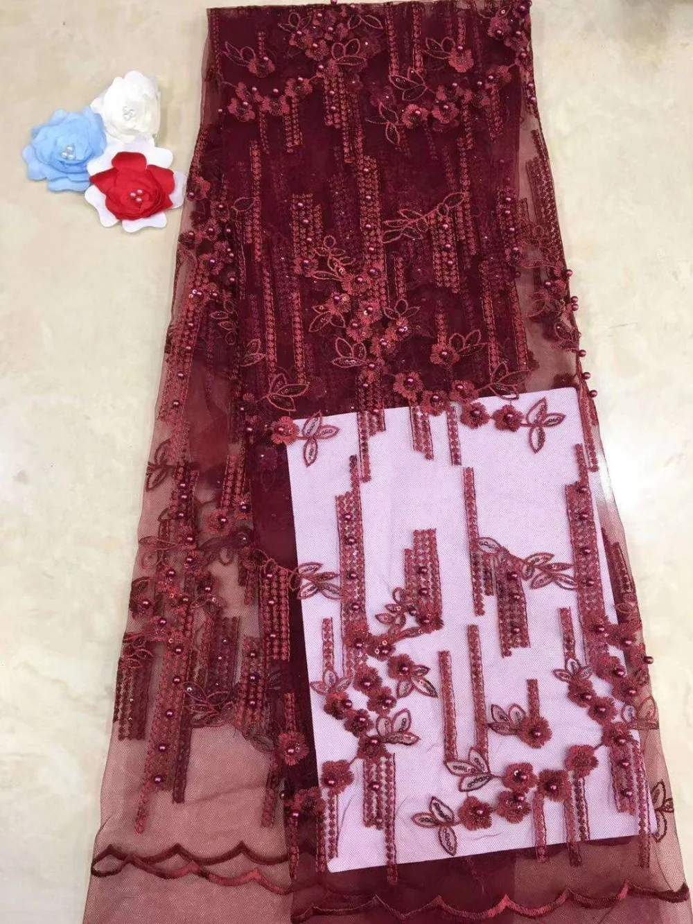 

African French Laces High Quality 2019 Lace Fabric Trim Dress For African Wedding