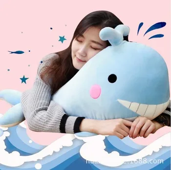 

45cm Soft Whale Doll with Blankets Cute Whale Pillow Plush Toys Christmas gift