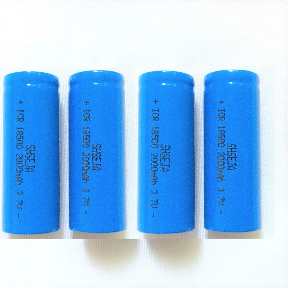 

4PCS ICR 18500 Battery 3.7V 2000mAh li-ion Rechargeable Battery