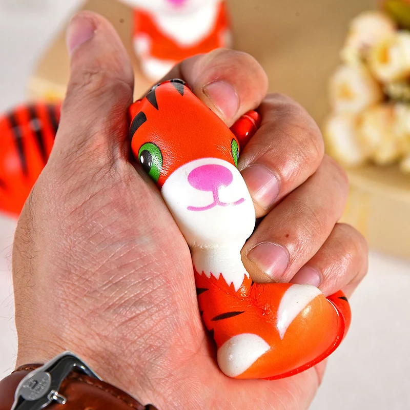 3 шт. милый тигр форма мягкими замедлить рост мультфильм кукла крем Ароматические снятие стресса игрушка Squishi подарок взрослы