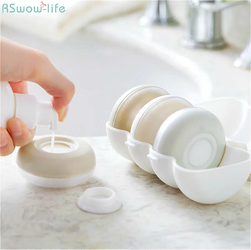 

4PCS/Set Creative Press Empty Bottle Of Cosmetics Portable Packing Bottle Travel Sealed Shampoo PP Containers Bath Lotion Trip