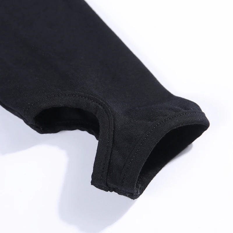 InstaHot Сексуальный черный готический сетчатый топ с длинными рукавами просвечивающийся верх груди бюстгальтером Прозрачная облегающая футболка Весна осень Футболка топы