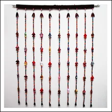 Национальная ткань, маленькая рыбка, занавеска, декоративная перегородка для дома, занавеска, ручная работа, занавеска из бисера