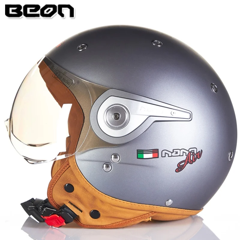 BEON Винтаж внедорожных Мотокросс feminino мотоцикл шлем Vespa casco capacete открытым лицом capacetes motociclistas B110A - Цвет: 4