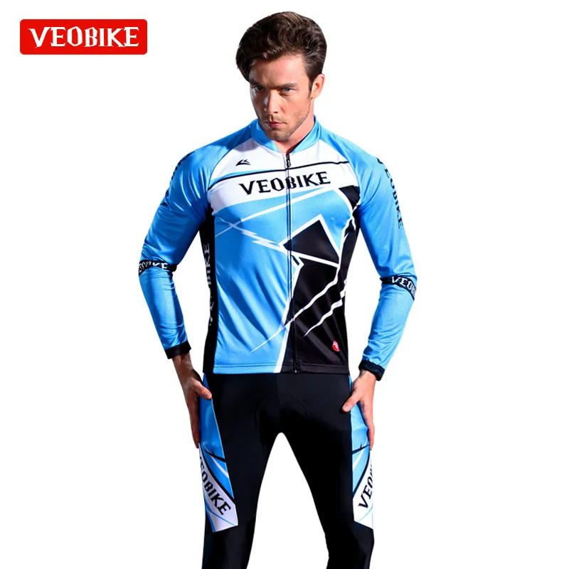 

VEOBIKE only long sleeves trousers autumn winter grab fleece riding suit men's thickening warm bicycle riding suit