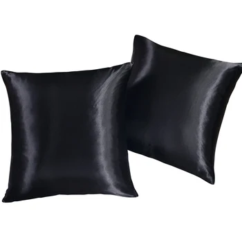 

EHOMEBUY Pillow Case Home Soft Pillow Covers Black Sleeping Bed Pillowcase 2 Pieces Qualified European And American Style