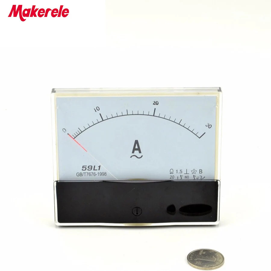 

AC 59L1(30A) Analog Ammeter Panel Current Amper Meter Pointer Diagnostic-tool Amperimetro Ampermeter Tester