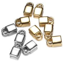 2 шт., нержавеющая сталь, Женские Ювелирные изделия, серебро, золото, замок, подвески, подвеска для DIY, ожерелье, серьги, аксессуары для изготовления ювелирных изделий