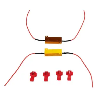 

2016 Car Accessory 2PC 50W 6Ohm Car LED DRL Fog Turn Singal Load Resistor for Fix LED Bulb 17Dec 8