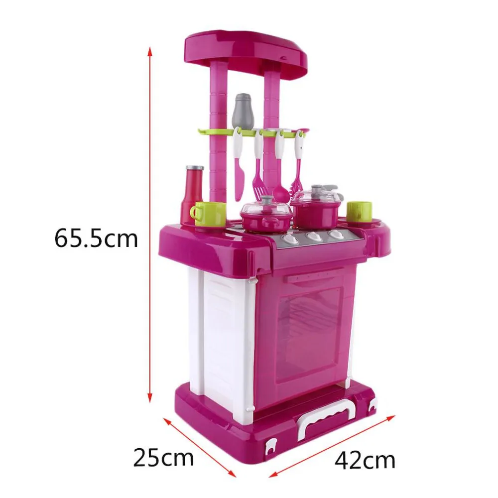 Детская большая кухня приготовления претендует игрушки для моделирования стол Модель Ранние развивающие игрушки для девочек подарок на день рождения - Цвет: pink