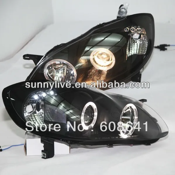 

For TOYOTA Corolla Altis LED Angel Eyes head lamp 2001-06 year SONAR Style