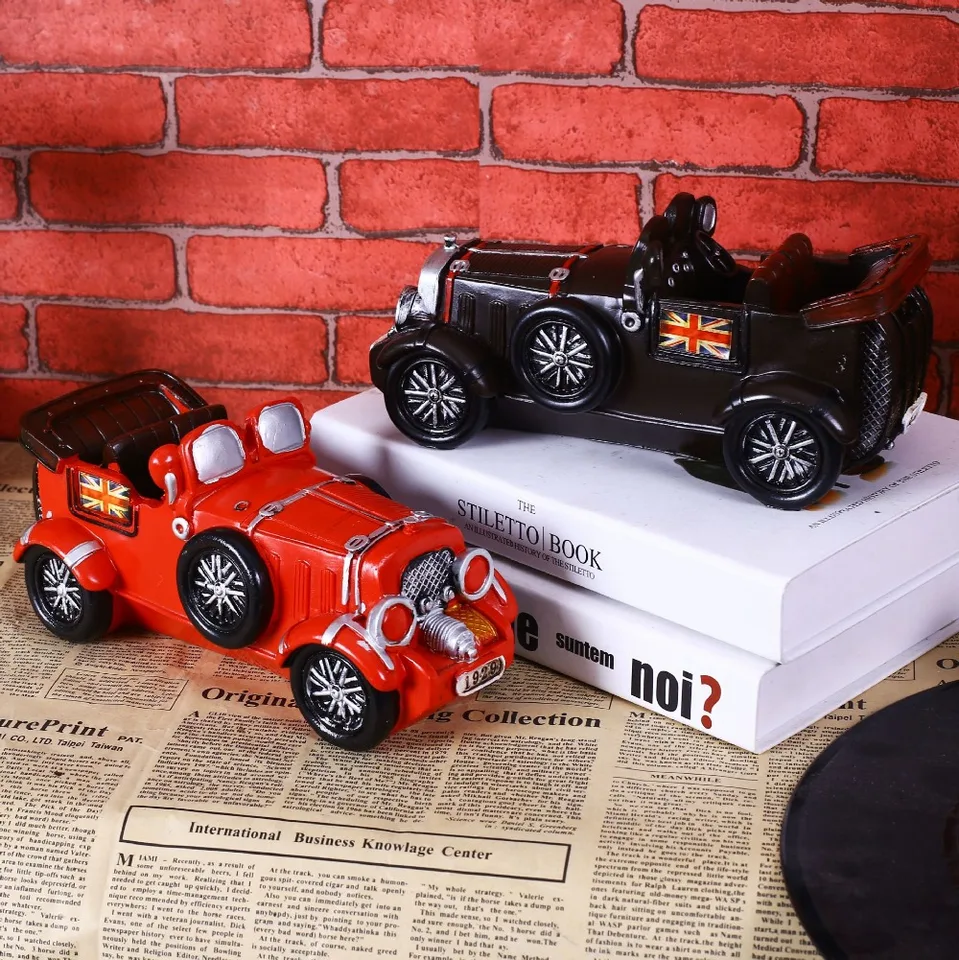 Resin Car Decor Vintage Style Model Coffee Club Resin Car Decor Vintage Style Model