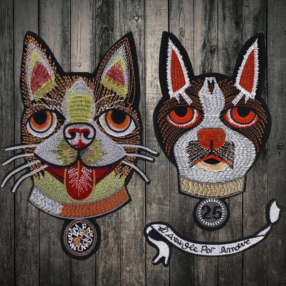

2018 New Brand Fashion Dog Patch Applique Embroidery Sew on Dog Patches for Clothing