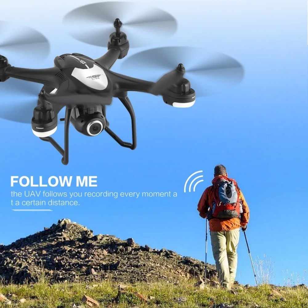

SJ R/C S30W 2.4G Dual GPS Positioning FPV RC Quadcopter Drone with 720P Adjustable Wide Angle Wifi Camera Follow Me Hovering