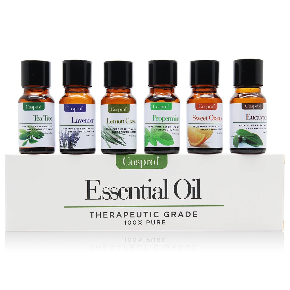 

6 Flavors/Set Natural Lavender Essential Oil Stable Emotion Antidepressant Ease of Mind Body Massage Relax 10ml