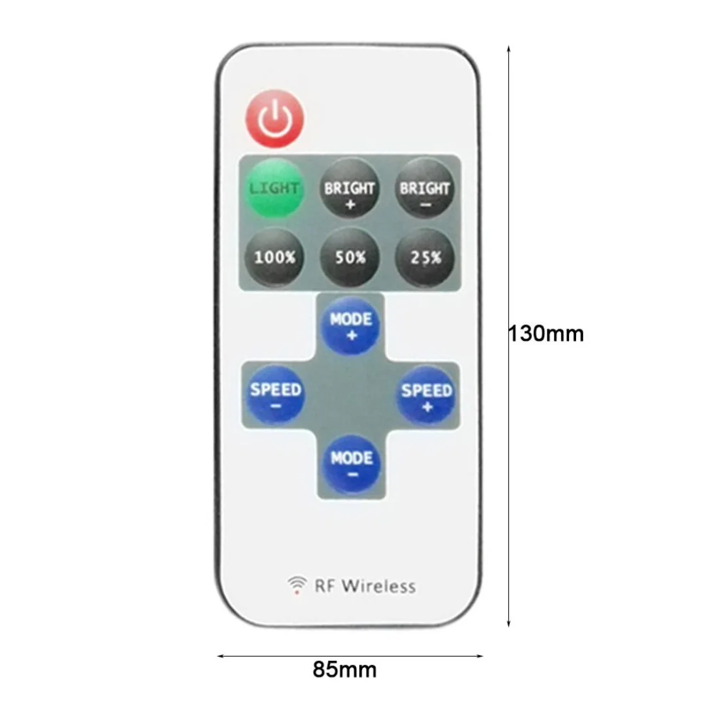DC5V-DC 24 В 11 Ключи РФ Беспроводной удаленного светодио дный контроллер мини Диммер контроллер для одного Цвет полосы света