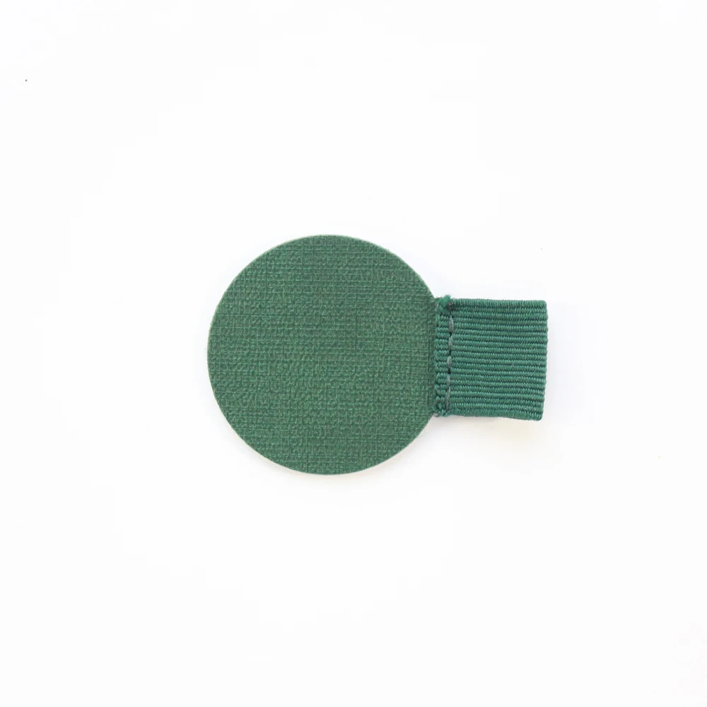 Domikee классический тканевый кожаный эластичный офисный школьный липкий держатель для ручек блокноты канцелярские товары, 8 цветов 2 шт - Цвет: green round
