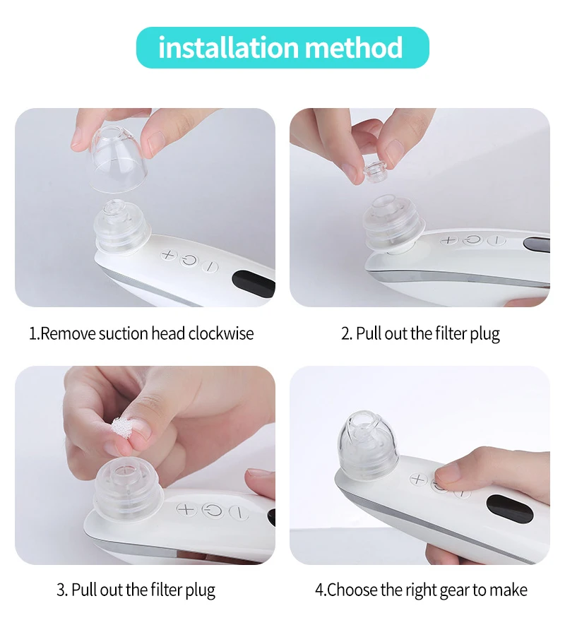 Remoção de Cravo Dispositivo de Cuidados com a Pele Poros Profundos Cleaner Espinha Manchas Pretas Remoção Vácuo Sucção Facial Diamante Beleza Ferramenta 28 Beleza e saúde