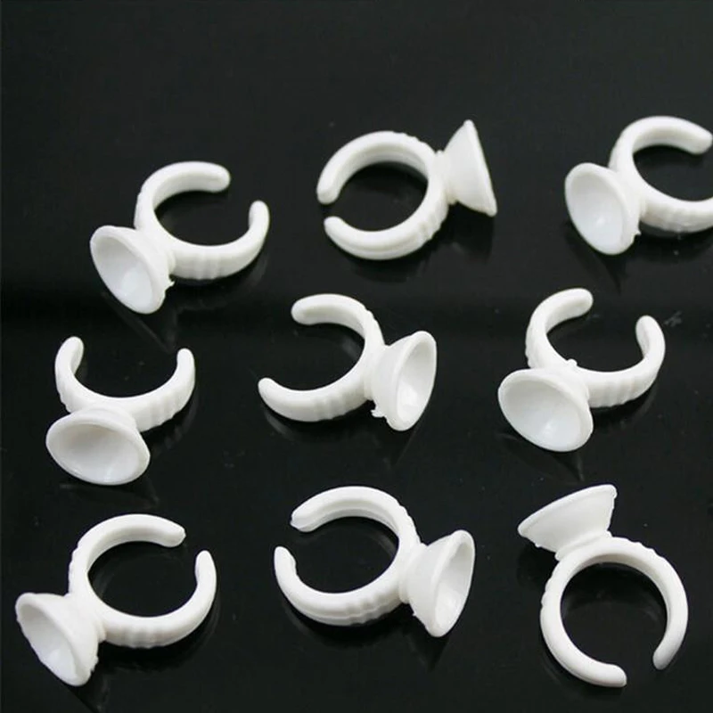 

10Pcs New Arrival Disposable Glue Holder Ring Pallet for Eyelash Extension Tattoo Pigment