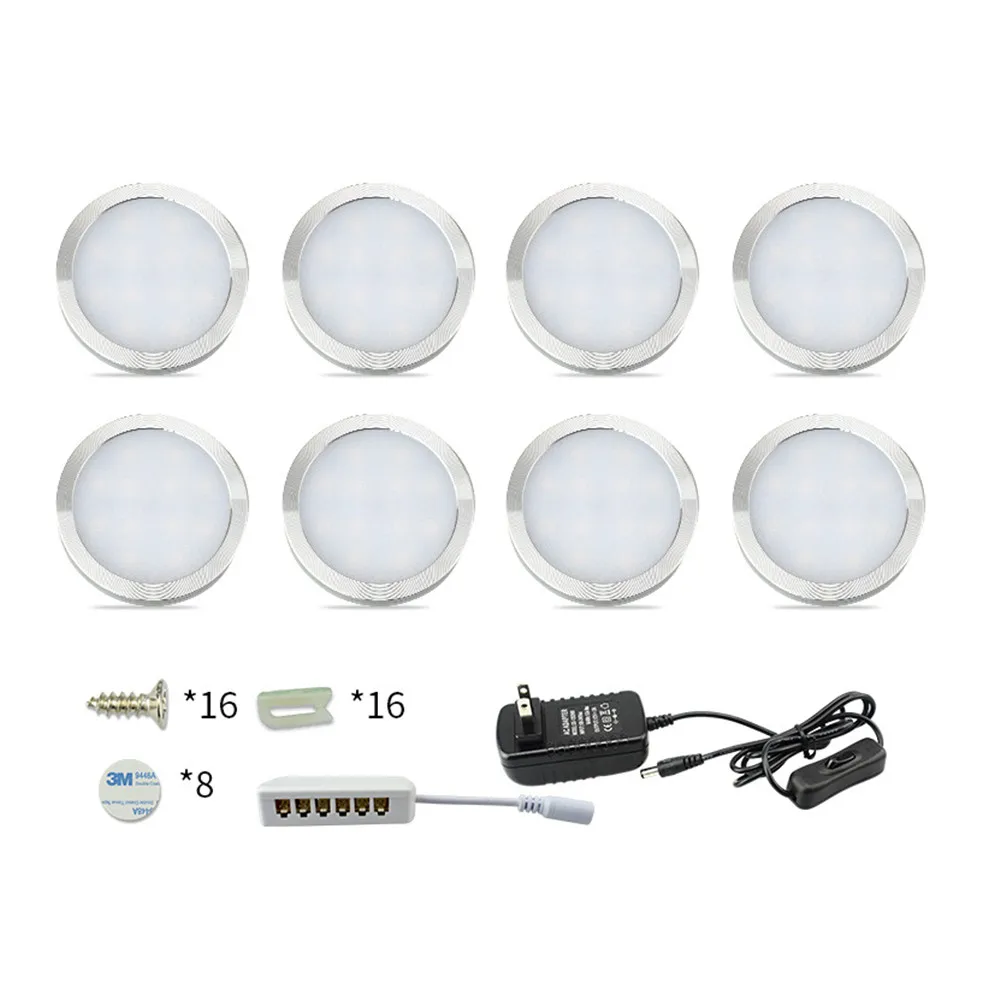 

DC12V Led cabinet light Switch ON/OFF 3/4/6/8 Lmps with Power adapter(EU/US/UK/AU plug) 12 leds High brightness for Wardrobe