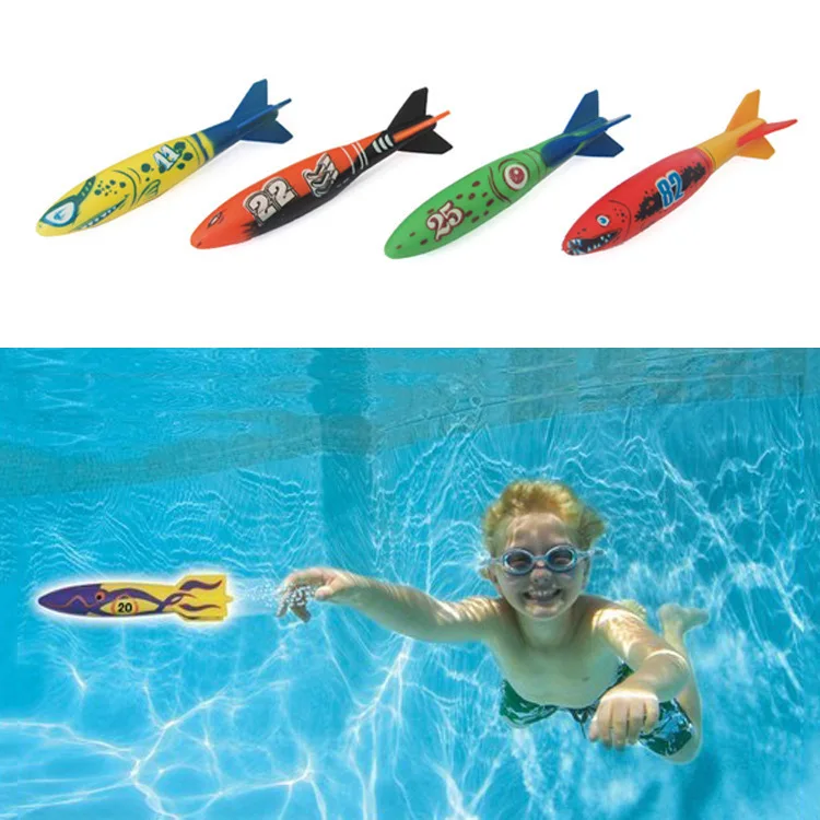 4 pièces/ensemble piscine extérieure jeter livrer lancement planeur jouet torpille modèle interaction Parent-enfant été jouer eau jouet de plongée