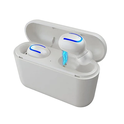 Наушники TWS bluetooth 5,0, беспроводные наушники-вкладыши Q32, беспроводная гарнитура, водонепроницаемая, с микрофоном, для iphone - Цвет: Binaural White