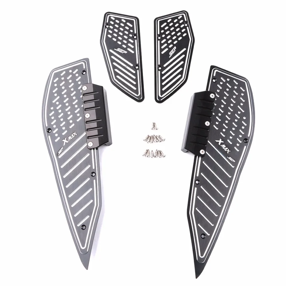 Для Yamaha Xmax 250 300 400 Подножка педаль Мотоцикл с ЧПУ Алюминиевый сплав Передняя Задняя подножка шаги ножная пластина
