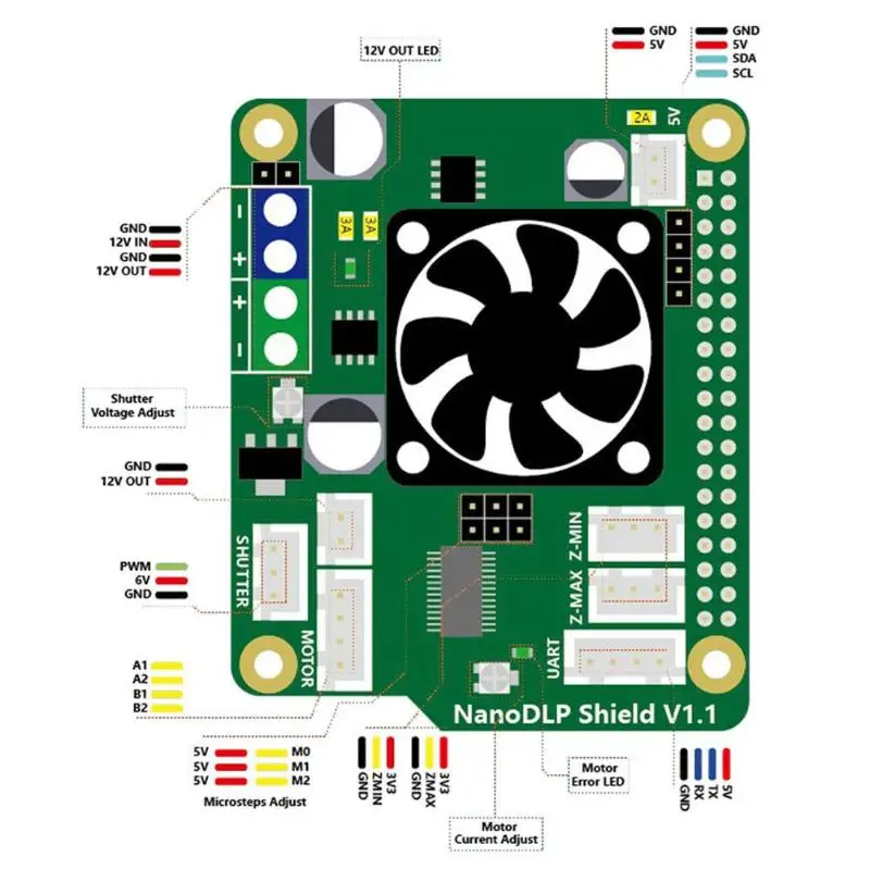 

3D Printer Parts DLP Shield V1.1 Expansion Board Module for Nano with 1602A Screen IIC I2C 3D Printer Accessories