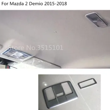 

Car Body ABS Matte Front Inner Rear Tail Read Reading Switch Light Lamp Frame Trim 2pcs For Mazda 2 Demio 2015 2016 2017 2018