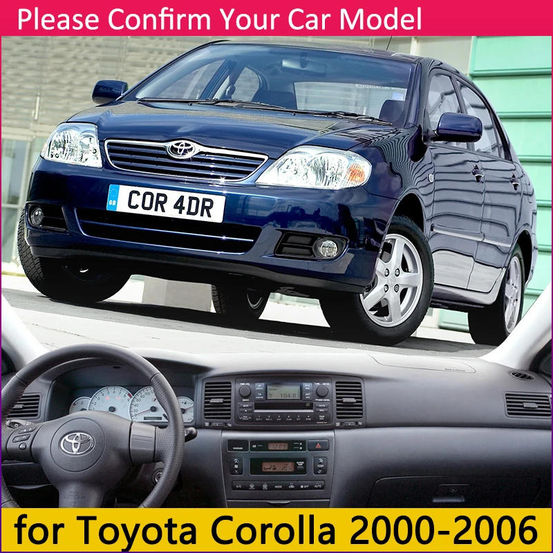 Для Toyota Corolla E120 E130 2000~ 2006 Противоскользящий коврик на приборную панель солнцезащитный коврик для панели автомобильные аксессуары 120 130 2005