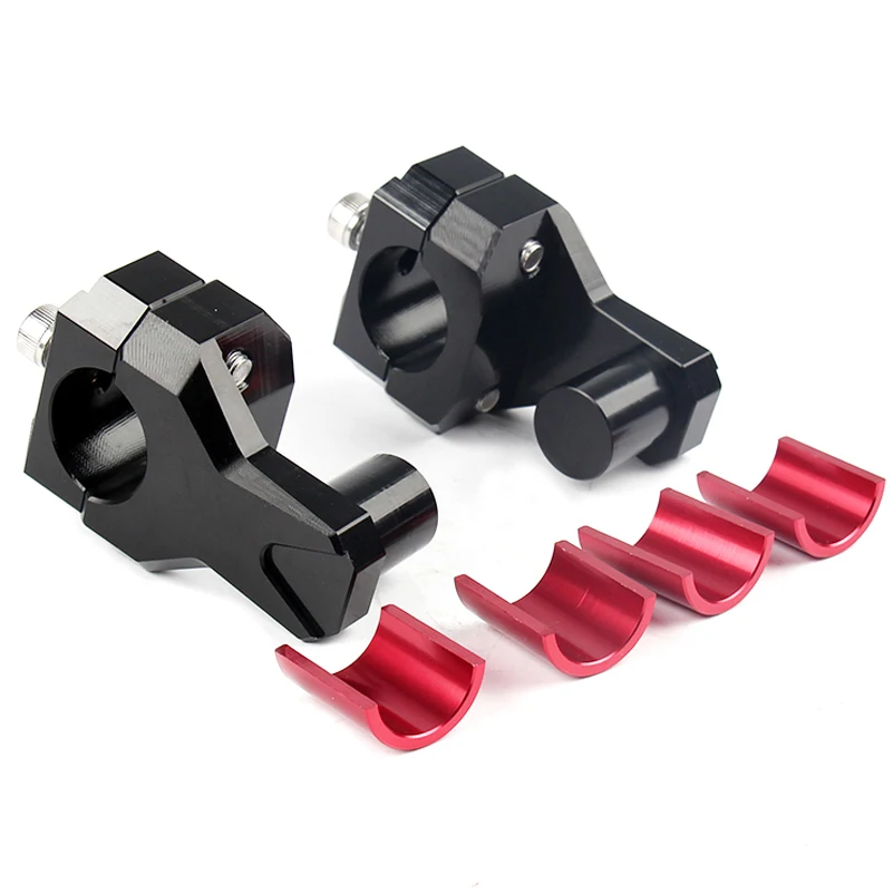 

CNC Motorcycle Bar Clamps Raised Handlebar Handle Bar Risers Black for 22MM 7/8"-28MM 1-1/8 Fat Bar Pit Dirt Moto Bike