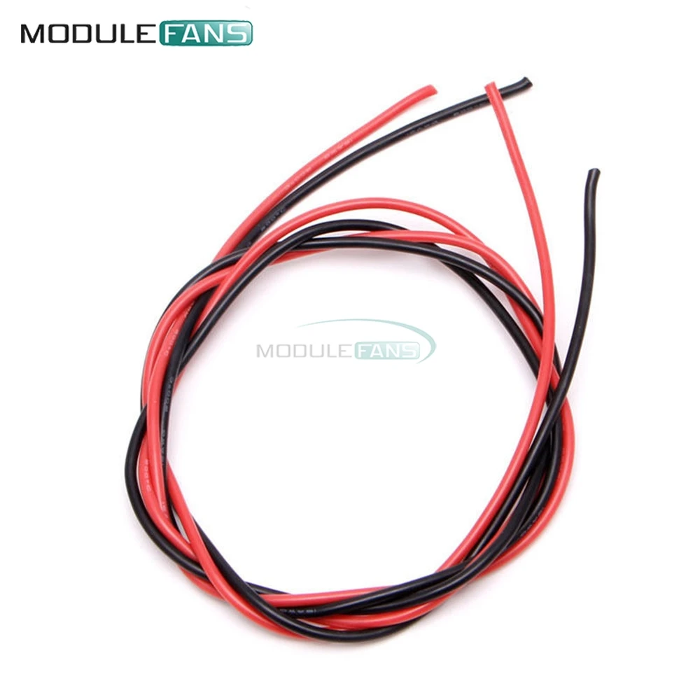 Красный черный 16 AWG калибровочный провод гибкие многожильные медные кабели с