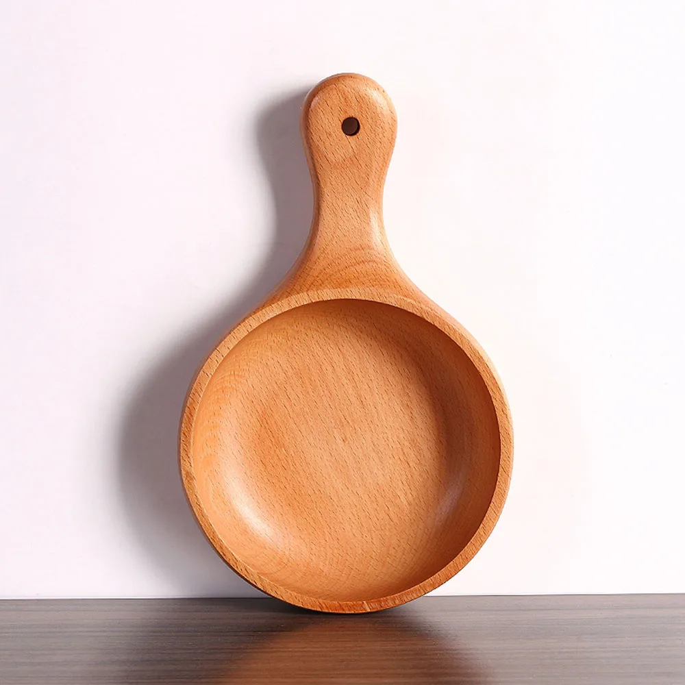 Buy LINSBAYWU Natural Wood Round Bowl with handle