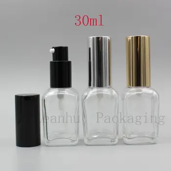 

Clear Glass Refillable Lotion Cream Bottle,30ml Homemade Empty Cosmetic Containers,Mini Sample Containers, Essential oil Bottles