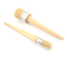 1 шт. 25 мм деревянная ручка 185 мм длинные краски ing восковые щетки круглая щетина Мел масляная краска