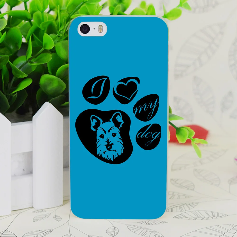 C0343 Love My Schnauzer Transparent Hard Thin Case Skin Cover For Apple IPhone 4 4S 4G 5 5G 5S SE 5C 6 6S Plus |