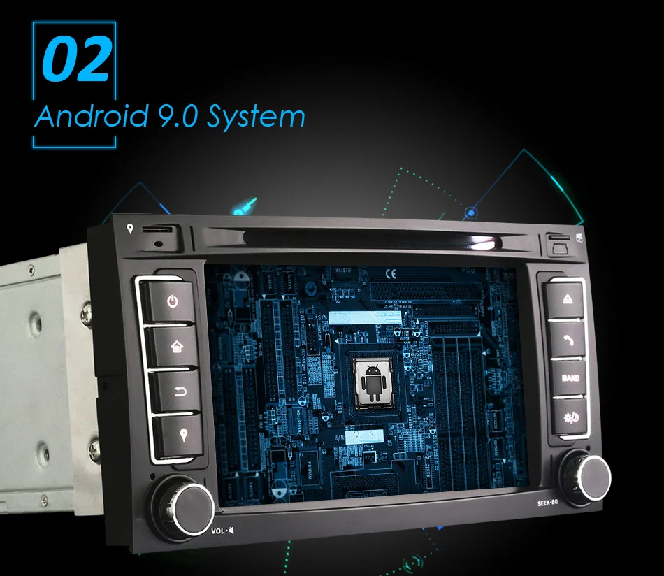 Clearance Eunavi 2 Din Android 9 Car DVD Player GPS Navi For VW/Volkswagen/Touareg/Transporter T5 With Canbus Wifi Stereo Radio FM DSP RDS 5