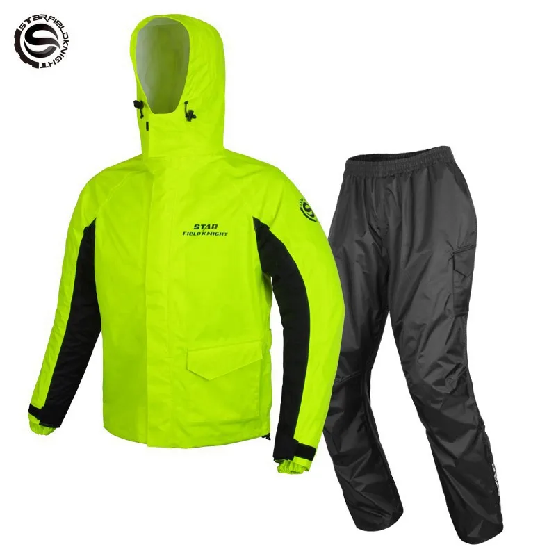

New Raincoat Suit Impermeable Women/Men Hooded Motorcycle Poncho Motorcycle Rainwear Hiking Fishing Rain Gear SKR-602