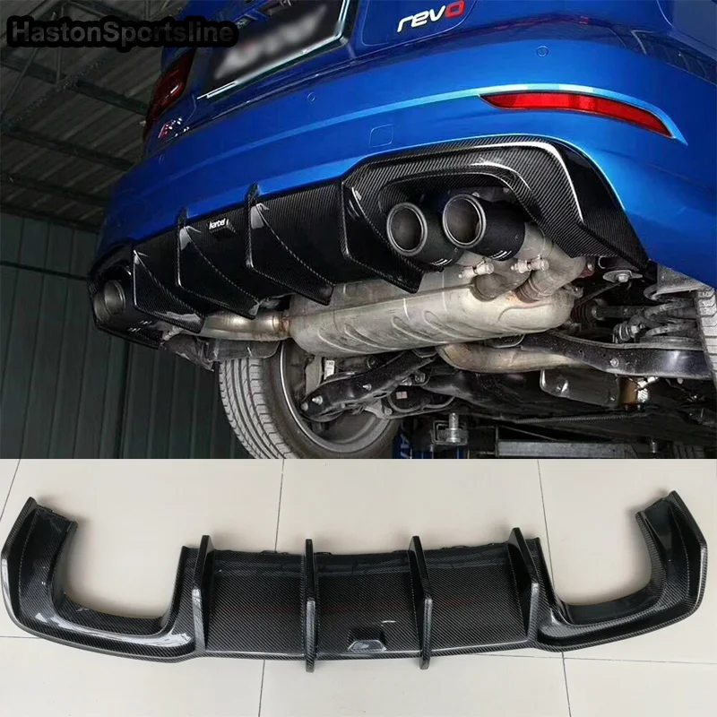 S3 Carbon Fiber Rear Bumper Lip Diffuser Fits For Audi S3 S Line 2017