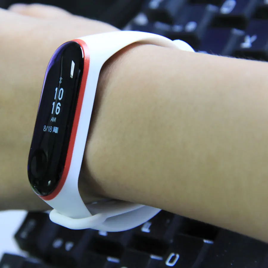 Ремешок для Xiaomi Mi Band 4 3 Силиконовый Браслет замена MiBand запястье двойной цвет ТПУ