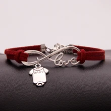 NCRHGL Бесконечная любовь кожаные браслеты Детские боди Шарм ручной работы для мальчиков и девочек браслет Ювелирные изделия Подарки На удачу Прямая