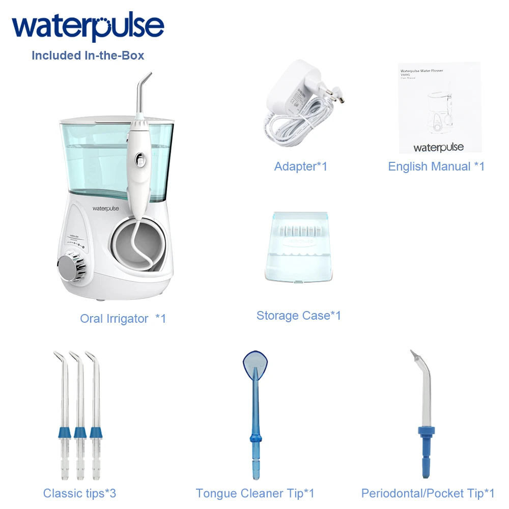 Водный Пульс V600 ирригатор Стоматологическая Вода Флоссер Электрический 5 наконечников портативный 700 мл орошение полости рта Стоматологическая гигиена полости рта для ухода за зубами