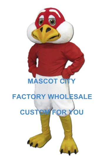 Red Falcon Outfit Mascot Costume Formato Adulto Personaggio Dei Cartoni Animati Eagle Mascotte Mascotte Outfit Suit Fancy Dress Suit Sw1138
