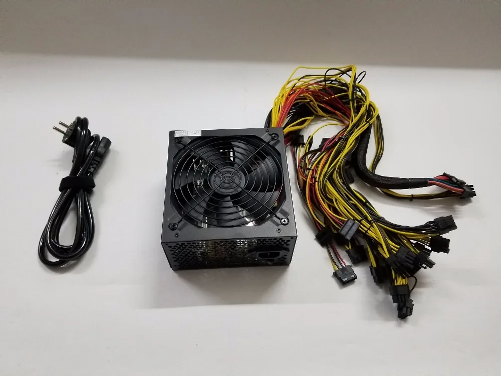 YUNHUI ETH ZCASH Шахтер золото мощность 12 V 150 1800 W(с кабелем)(YUNHUI) 1800 Вт ETH PSU для R9 380 RX 470 RX480 6 GPU карты