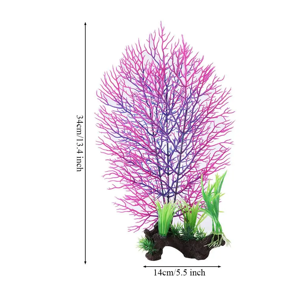 34 см искусственное пластиковое Коралловое водное растение для аквариума Ландшафтный Декор Орнамент Vewing украшения
