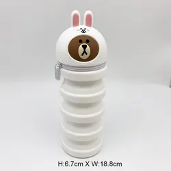 Q UNCLE пенал декомпрессионная телескопическая ручка чехол 3D мультфильм силикагель каваи ручка с дизайном «кролик» чехол для детей подарок