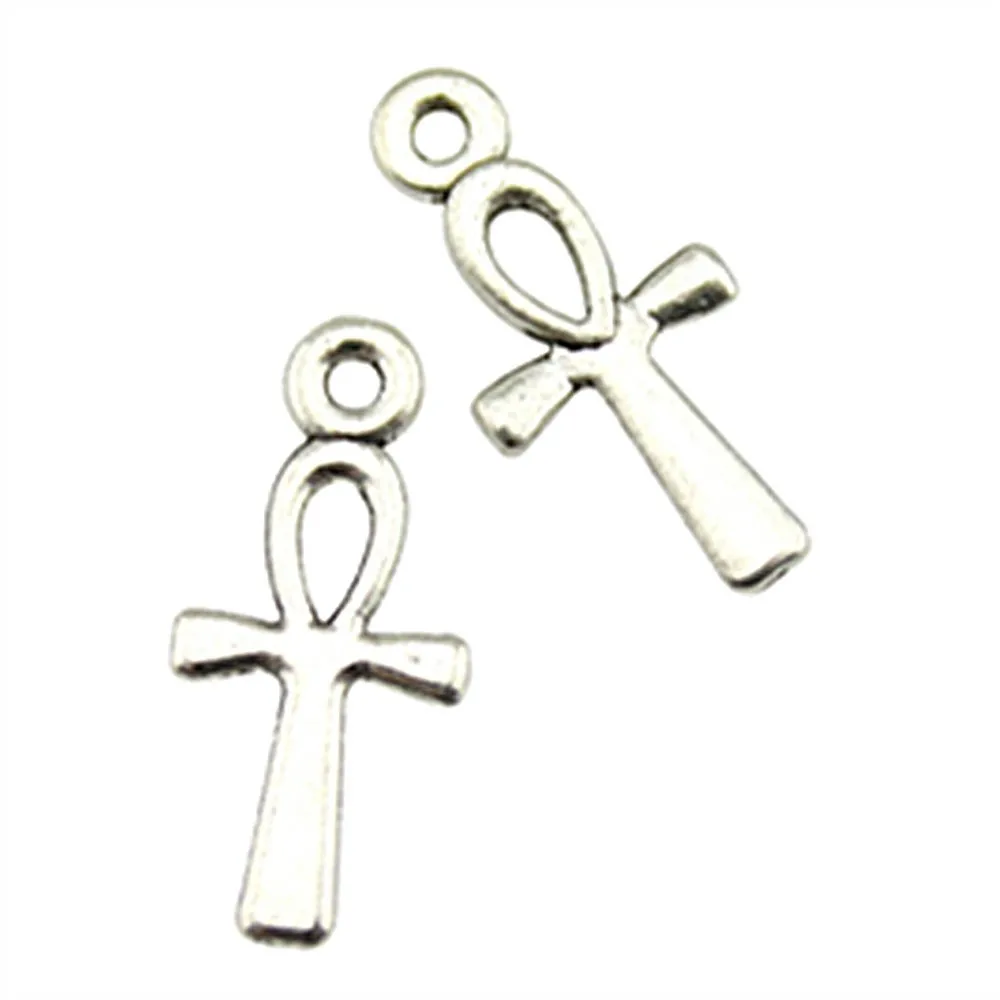 

60 Pieces Ankh Cross Charm Metal Charms For Bracelet Women'S Jewelry Earrings Bracelet Female B12907