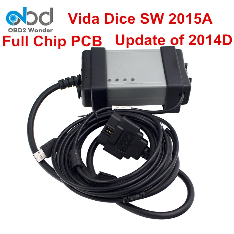 

2019 Latest Vida Dice 2015A For Volvo Vida Dice Pro Diagnostic Tool Firmware Software Update OBDII Scanner Full Chip Green PCB