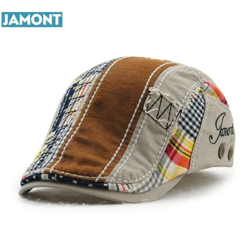 Jamont Мода Берет Hat Casquette Кепки хлопок Шапки для Для мужчин и Для женщин детская Кепки для женщин Защита от Солнца шляпа Gorras planas без каблука кепки s