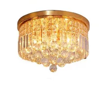 Luxurious Modern Fashion Golden Clear K9 Crystal Led E14*4/6 Ceiling Lights For Living Room Bedroom Dia 30/40cm AC 80-265V 1276
